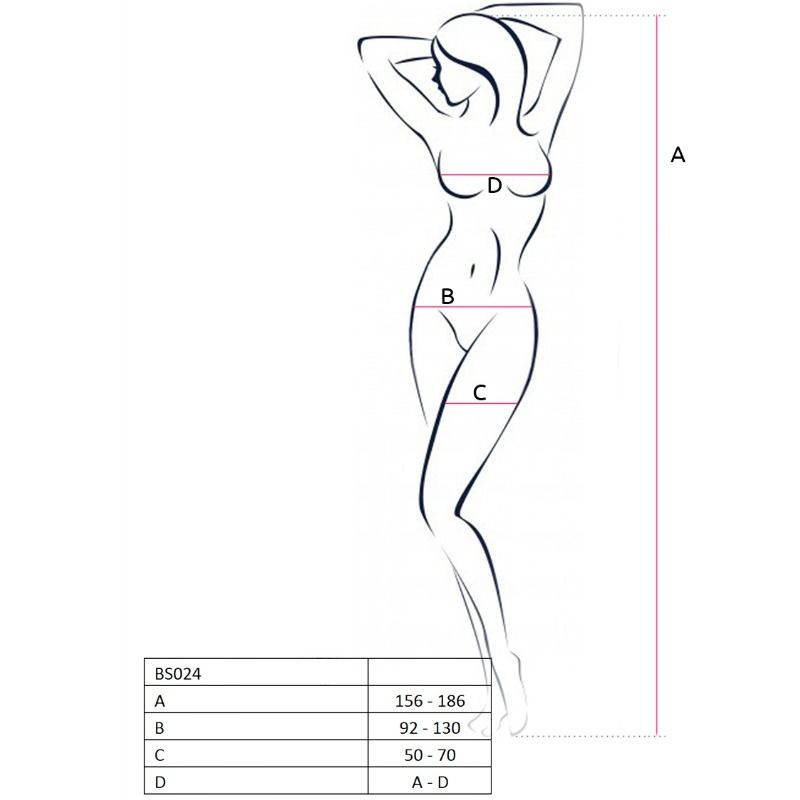 PASSION - WOMAN BS024 WEISSER BODYSTOCKING, EINE GRÖSSE – Bild 2