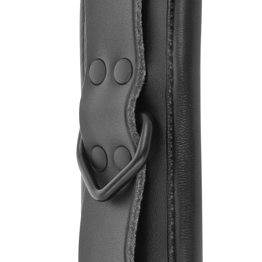 DARKNESS - VERSTELLBARE KNÖCHEL-HANDSCHELLEN AUS SCHWARZEM LEDER – Bild 2
