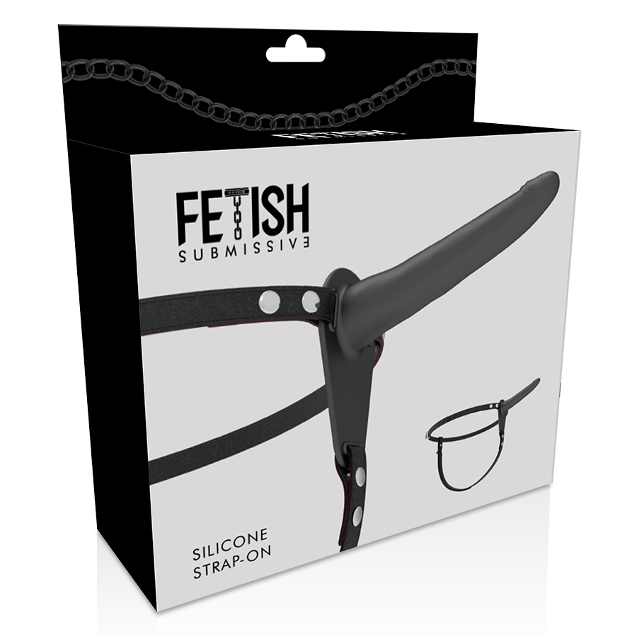 FETISH SUBMISSIVE HARNESS - SCHWARZES SILIKON 15 CM – Bild 3