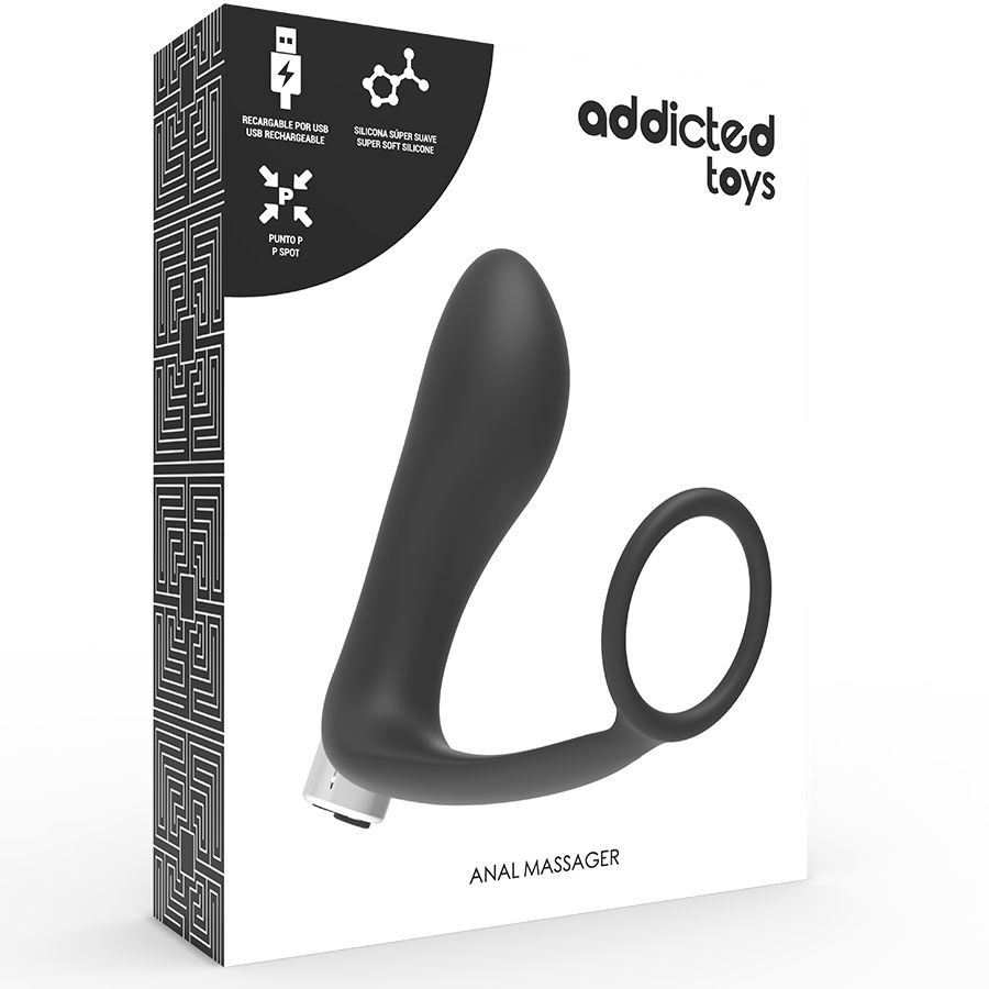 ADDICTED TOYS - PROSTATISCHER VIBRATOR WIEDERAUFLADBAR. MODELL 1 - SCHWARZ – Bild 4