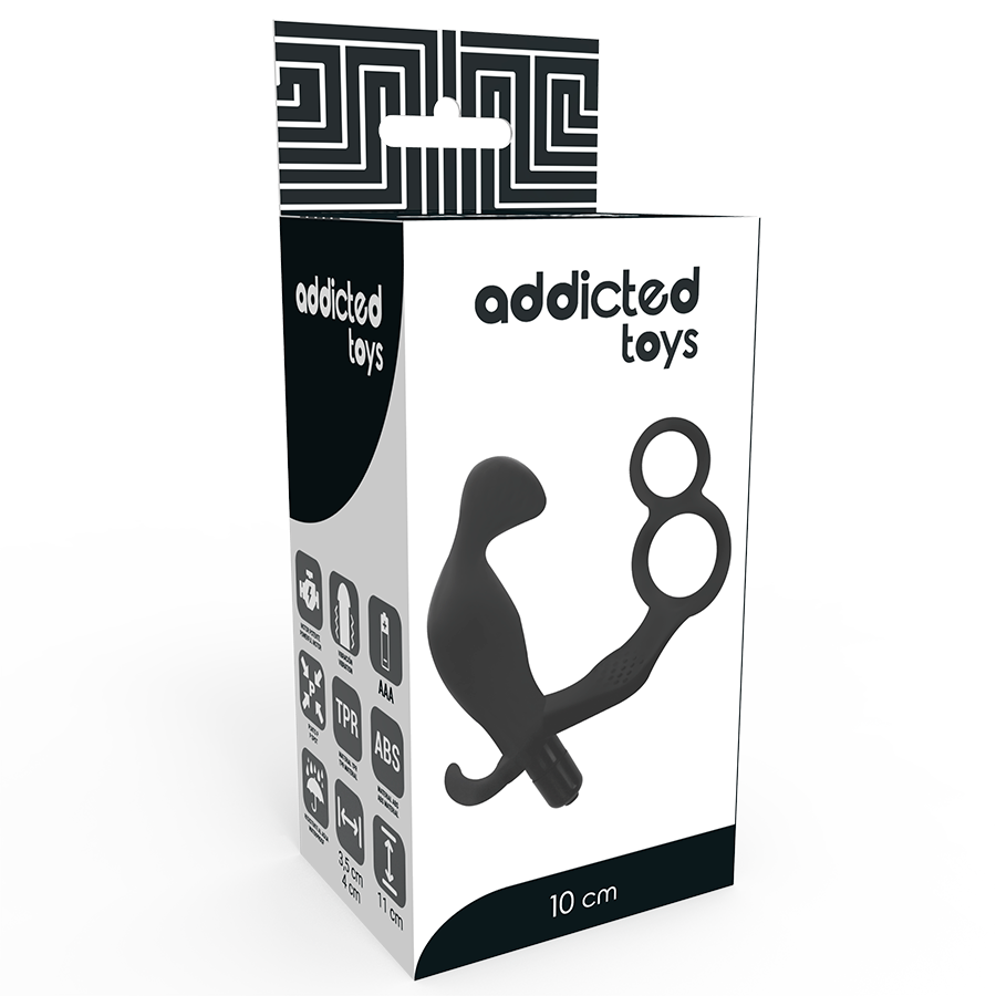 img_82330_a8b8c70de9cad6179c85328909d4466d_1.png ADDICTED TOYS - ANALPLUG MIT DOPPELTEM PENISRING UND HODEN SCHWARZ