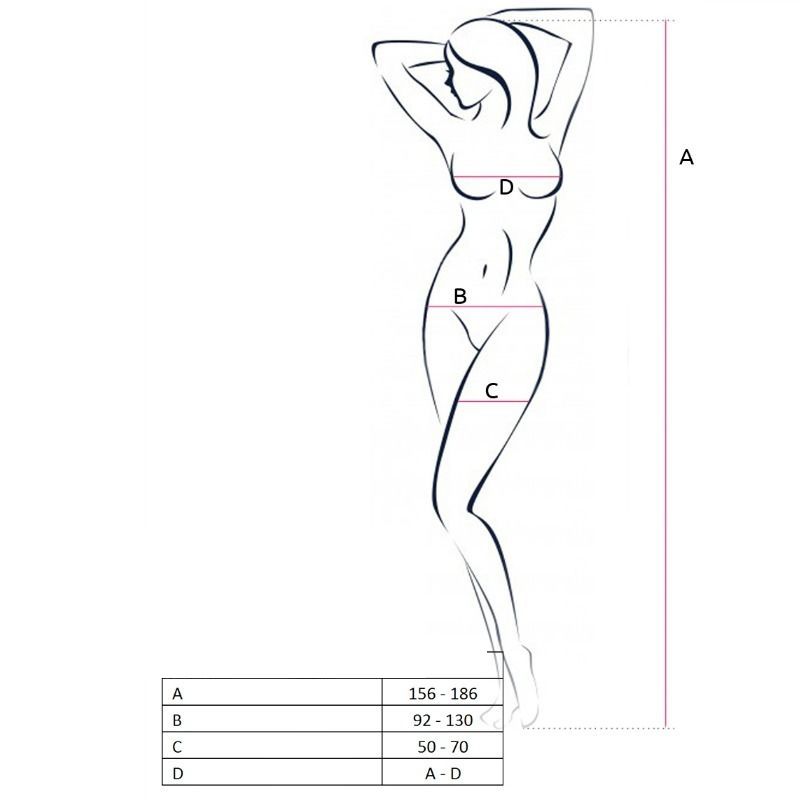 PASSION - WOMAN BS053 ROTER BODYSTOCKING, EINE GRÖSSE – Bild 2