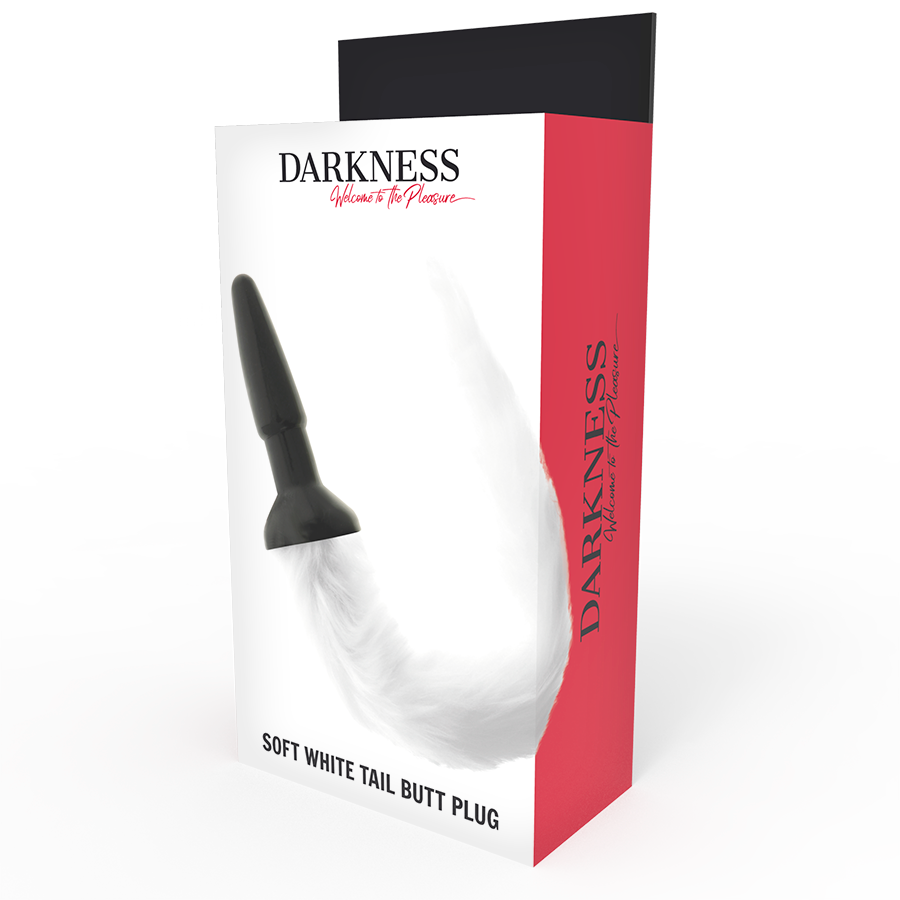 DARKNESS - SILIKON-ANALSPlug mit weißem Schwanz – Bild 2