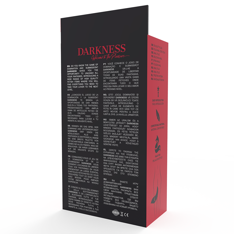 DARKNESS - SILIKON-ANALSPlug mit weißem Schwanz – Bild 3