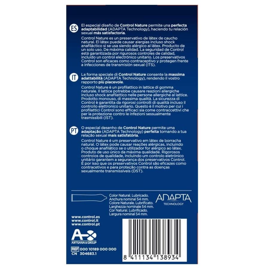 CONTROL - ADAPTA NATURE CONDOMS 24 UNITS – Bild 2