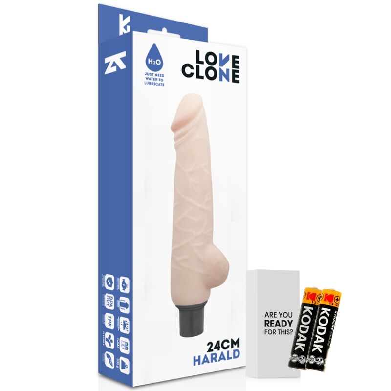 img_92407_c583e932a4482bc9682da3e5422c96e7_1.jpg LOVECLONE - HARALD SELBSTSCHMIERENDER VIBRATOR 24 CM -O- 4 CM