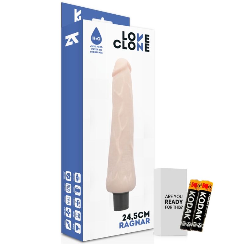 img_92408_3aa78a6c3360d3c36bd806fe21ad3e27_1.jpg LOVECLONE - RAGNAR SELBSTSCHMIERENDER VIBRATOR 24.5 CM -O- 3.5 CM