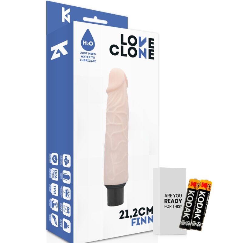 img_92410_15e1ffc5a16c63fafec074691ade174a_1.jpg LOVECLONE - FINN SELBSTSCHMIERENDER VIBRATOR 21.2 CM -O- 3.8 CM
