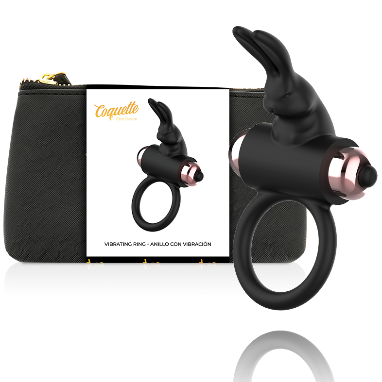 COQUETTE CHIC DESIRE - COCKRING MIT VIBRATOR SCHWARZ/ GOLD
