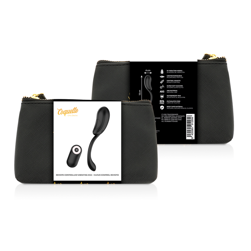 COQUETTE CHIC DESIRE - VIBRATIONSEI FERNBEDIENUNG WIEDERAUFLADBAR SCHWARZ/GOLD – Bild 2