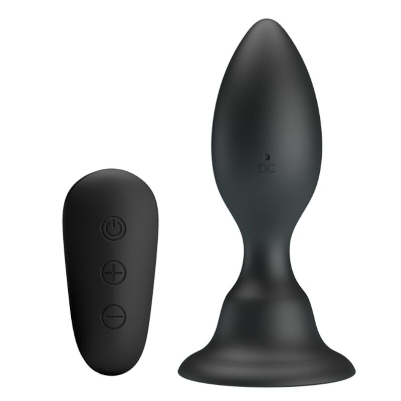 img_93360_093ae9dabb08127b8720db8d16a49d42_1.jpg MR PLAY - ANALSTECKER MIT VIBRATION, SCHWARZE FERNBEDIENUNG