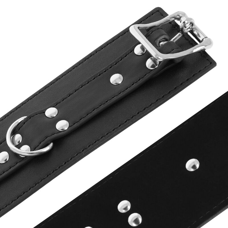 DARKNESS - HANDSCHELLEN AUS SCHWARZEM LEDER – Bild 4