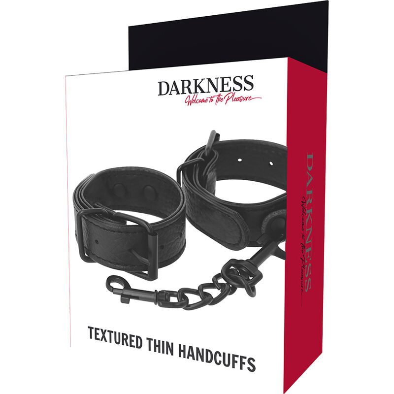 DARKNESS - BREITE, DÜNNE TEXTURIERTE HANDSCHELLEN – Bild 2