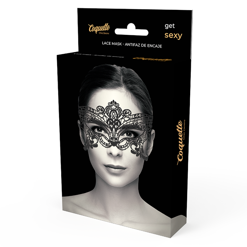 COQUETTE CHIC DESIRE - BREITE SCHWARZE SPITZENMASKE – Bild 2