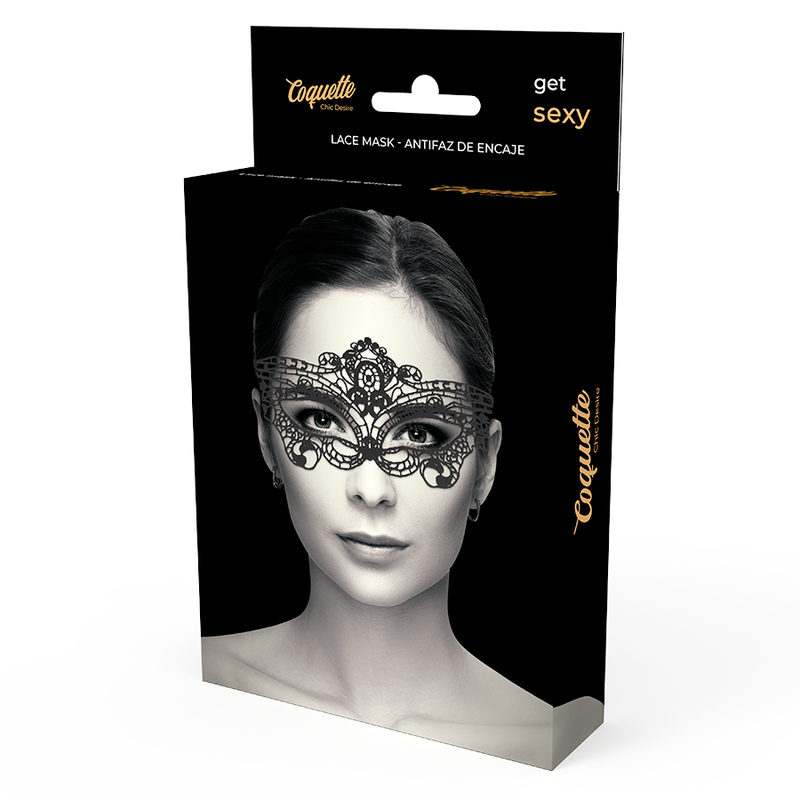 COQUETTE CHIC DESIRE - FEINE SCHWARZE SPITZENMASKE – Bild 2