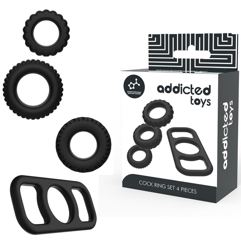 ADDICTED TOYS - COCK RING SET 4 STÜCK – Bild 2
