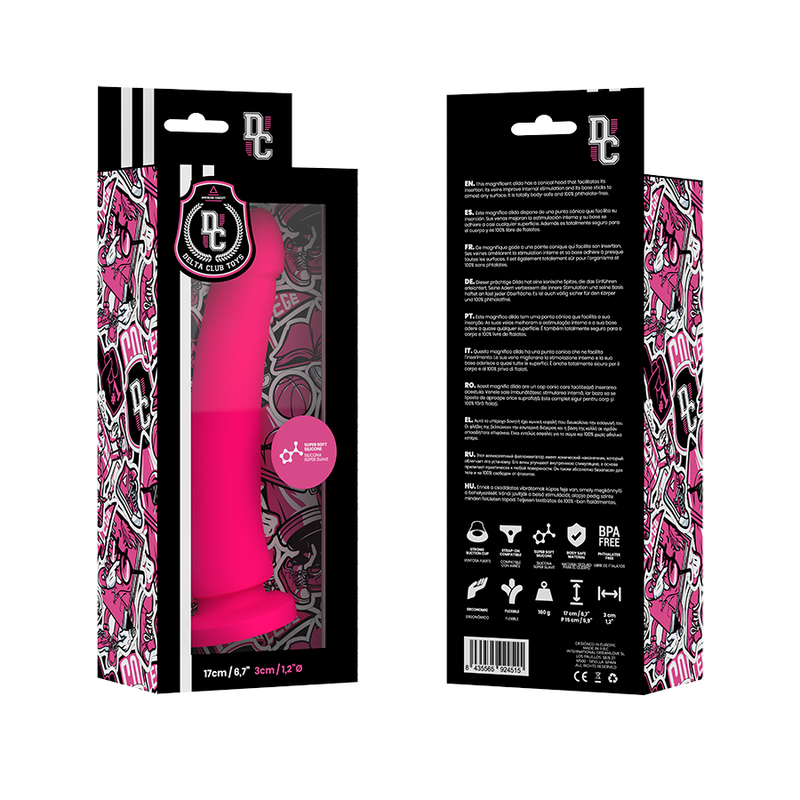 DELTA CLUB - TOYS ROSA DILDO MEDIZINISCHES SILIKON 17 CM -O- 3 CM – Bild 2