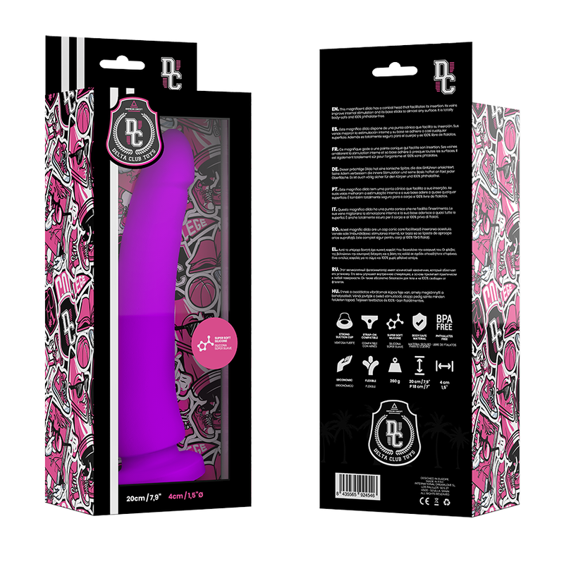 DELTA CLUB - TOYS LILA DILDO MEDIZINISCHES SILIKON 20 CM -O- 4 CM – Bild 4