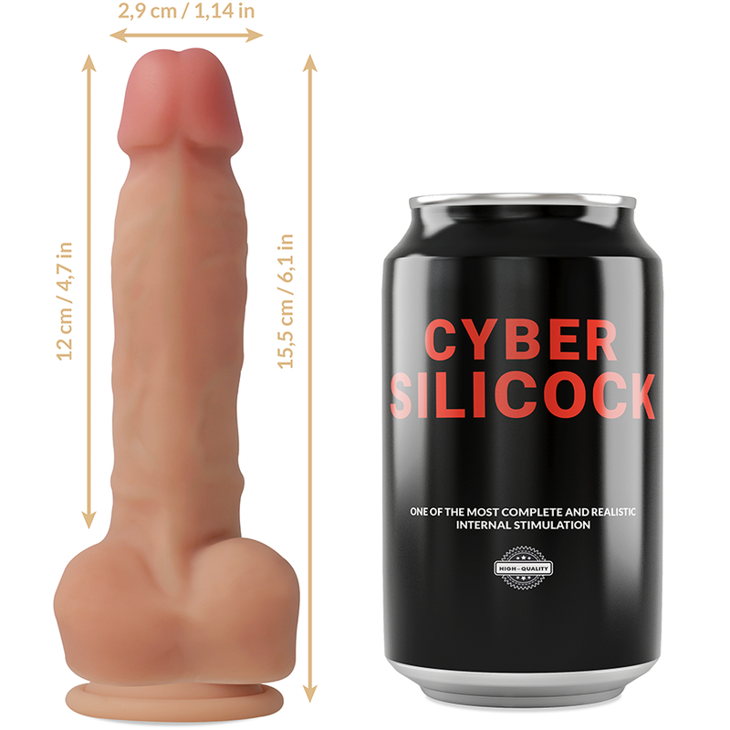 CYBER SILICOCK - ANSEL ULTRA REALISTISCHES. WEICHES FLÜSSIGE SILIKON 15.5 CM -O- 2.9 CM – Bild 5
