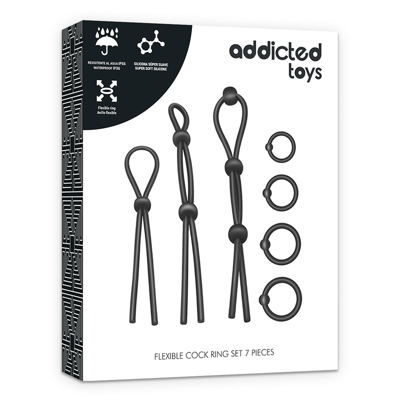 ADDICTED TOYS - FLEXIBLES SILIKON-COCKRING-SET 7-TEILIG – Bild 2